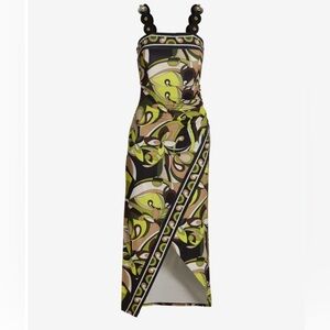Boston Proper Summer Chic Abstract Print Novelty Strap Knit Dress